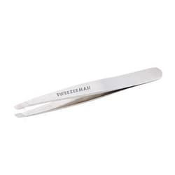 Tweezerman Stainless Steel Slant Tweezer - Eyebrow Tweezers for Women and Men (Classic Stainless)