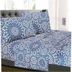 Sweet Home Collection Bed Linen Set - Full Size Sheet Sets, 1800 Supreme Collection, Extra Soft, Deep Pocket, Elastic Corner Straps, 4 Pieces, Oasis