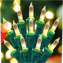 Woohaha Outdoor Christmas Lights,120V UL Certified 2 Pack 13ft 50 Mini String Lights Connectable, Waterproof Fairy Lights for Garden Xmas Tree Wedding Wreath Party Decoration (Warmwhite 2 pcs)