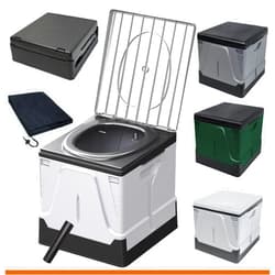DUCINO Camping Toilet, Composting Toilet with Biodegradable Bags, Portable Potty for Adults, Folding Toilet for Car Camping Hiking Long Trips Beach