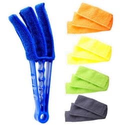 Hiware Window Blind Cleaner Duster Brush with 5 Microfiber Sleeves - Blind Cleaner Tools for Window Shutters Blind Air Conditioner Jalousie Dust