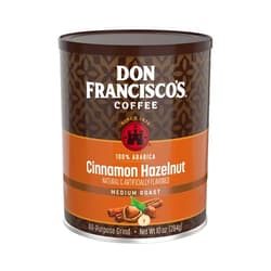 Don Francisco's Cinnamon Hazelnut Ground Flavored Coffee: Rich, Aromatic 100% Arabica Blend - Medium Roast for a Delightful Morning Brew (10 oz Can)