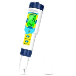 CIZTADA Saltwater Pool Tester Free Chlorine Meter pH and Salinity Tester 7 in 1 Free Chlorine pH Salt ORP TDS EC Temp Meter Digital Pool Water Tester pH and Free Chlorine Meter for Pool Hot Tub Spa