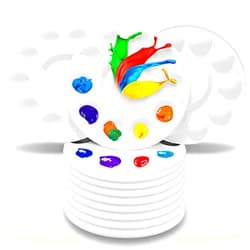 Hulameda Paint Tray Palettes, Plastic Paint Pallets for Kids or Students to Paints on School Project or Art Class-12pcs