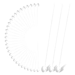 Prasacco 32 Pieces 1/32 Teaspoon 0.15 mL Mini Measuring Spoons Micro Scoops for Jars Little Tiny Plastic Scoop for Cosmetics Medicines Spices Powder Glitter Seasoning Lab