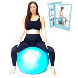 BABYGO Birthing Ball - Pregnancy Yoga Labor & Exercise Ball & Book Set Trimester Targeting, Maternity Physio, Birth & Recovery Plan Included Anti Burst Eco Friendly