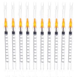 Expesumas 100Pack 1ml 1cc Disposable Plastic Syringes with 25Ga, Individually Sterile Package