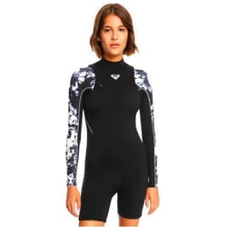 Roxy 2.5mm Women's Elite L/S Chest Zip Springsuit - Black / 2
