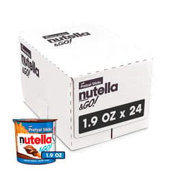 Nutella & GO! Bulk 24 Pack, Hazelnut And Cocoa Spread With Pretzel Sticks, Snack Cups, 1.9 Oz Each