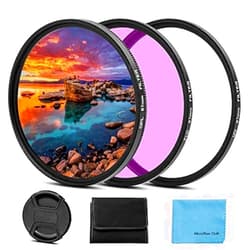 Sedremm 72mm Filter Kit Universal UV CPL FLD Filter Set UV Protection Filter Circular Polarizing Filter Fluorescent Filter with Lens Cap Replacement for Canon Nikon Sony Pentax Olympus Fuji Camera