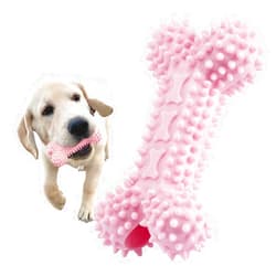 BILI Pet Dog Chew Toys – Safe & Long Lasting Chewable Sticks - Dog Chew Toys for Puppies (Pink)