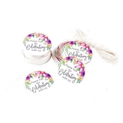 Juvale 120-Pack 2.1 Inch Floral Round 