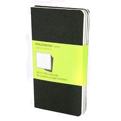 Moleskine Cahier Journal (Set of 3), Pocket, Plain, Black, Soft Cover (3.5 x 5.5): Set of 3 Plain Journals