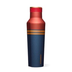 Corkcicle Marvel Sport Canteen - Triple-Insulated Stainless Steel Water Bottle - Straw Cap & Folding Metal Handle - Summer Drinkware Gift - Keeps Drinks Ice Cold - Captain Marvel - 20 oz