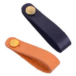 Lasenersm 2 Pieces PU-Leather Guitar Headstock Strap Tie Guitar Neck Strap Button Headstock Adapter Black Brown