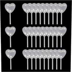 AQSXO 4ml Clear Heart Shape Liquid Dropper, Pasteur Pipette, For Cupcake, Chocolate, Birthday Party And Holiday Decoration, 100pcs