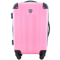 Travelers Club Chicago Hardside Expandable Spinner Luggages, Hot Pink, 20