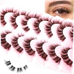 ALICE Cluster Lashes 56 Wisps DIY Lashes Natural Look Cat Eye Clear Band Mink Lashes Pack Wispy Fluffy 3D Curl False Eyelashes by ALICE