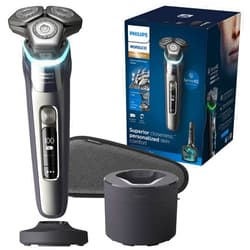 Philips Norelco Shaver Series 9000, Wet and Dry Electric Shaver, with Lift & Cut Shaving System and SenseIQ Technology, Pop-up Trimmer, Cleaning Pod, Charging Stand and Travel Case, Model S9987/85