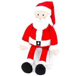 Bearington Collection Bearington 16 Inch Santa Stuffed Animal, Santa Plush Toy, Festive Sitting Santa Claus Doll for Christmas Decorations, Holiday Santa Plush, Cuddly Toy for Kids and Adults, Soft Stuffed Toy