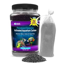 Aquatic Experts Premium Activated Carbon - Aquarium Carbon for Fish Tank Filter - Aquarium Filter Media - Aquarium Charcoal for Fish Tanks - Activated Charcoal Bulk (Granulated, 3 lbs with Fine Mesh Bag)