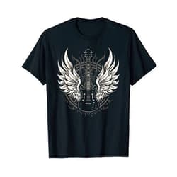 Musikinstrumente Gitarristen lustige Sprüche Guitar with Wings Art Graphic for Men Women Children T-Shirt