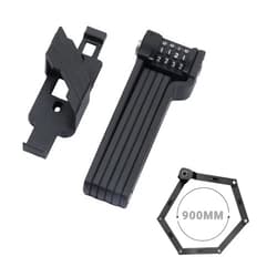 Himiway Bike Folding Combination Lock, 4-Digit Anti Theft, 900MM Foldable Combination Lock Diameter 7.7MM Heavy Duty Foldable Locksfor Bike, Bicycle, Motorcycle, Scooter, Garage