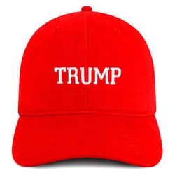 Trendy Apparel Shop Trump Varsity Font Embroidered Soft Cotton Baseball Cap