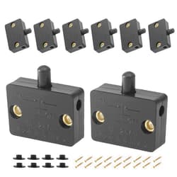 Luomorgo 8 Pcs Closet Light Switch, Cabinet Door Light Switch, Automatic Touch Switch for Wardrobe Door Light Lamp Open On Close Off (Black)