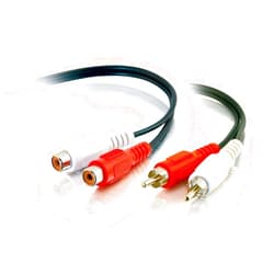 C2G 40468 Value Series RCA Stereo Audio Extension Cable, 6 Feet (1.82 Meters), Black