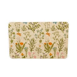 Artoid Mode Wildflowers Floral Spring Doormat, Seasonal Holiday Decor Low-Profile Switch Rug Door Mat Floor Mat for Indoor Outdoor 17x29 Inch