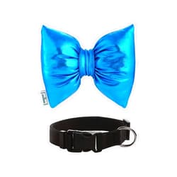 Icicecream Dog Detachable Bowtie Collar; Adjustable Bow Collar for cats and puppies; medium and large for dogs(Small, Blue bowtie collar)