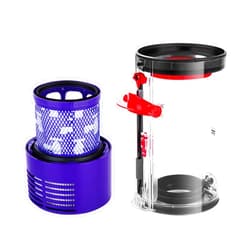 QINAN Upgraded Canister Replacement Parts Compatible With Dyson Cyclone V10 Animal,V10 Total Clean,V10 Absolute,V10 Animal,SV12 Vacuum Dust Bucket HEPA Filter attachments 969509-01