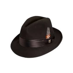 STACY ADAMS Men's Crushable Wool Felt Snap Brim Fedora Hat