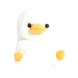 Aurora® Round Rolly Pet™ Delight Duck™ Stuffed Animal - Adorable Companions - On-The-Go Fun - White 5 Inches