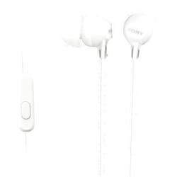 Sony MDREX15AP in-Ear Earbud Headphones with Mic, White