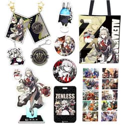 ShioewBy Zenless Zone Zero Merch Set – Rina Badge, Acrylic Stand, Key Holder – Great Gift for Collectors and Special Occasions