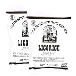 The Hampton Popcorn Company Claeys Sanded Licorice Drops, 6 Oz Bag - 2 Pack, Hard Sour Candy, Licorice Flavored Candy