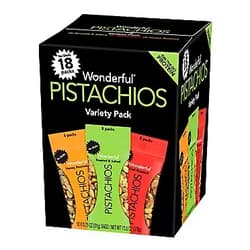 Gourmet Kitchn Wonderful Honey, Chili and Salt Roasted Pistachios | No Shells, Variety Pack (0.75 oz., 18 pk.) (1 Pack)