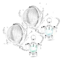 TeaSanavie 2pcs Tea Infuser TeaSanavie Loose Leaf Tea Steeper Stainless Steel Tea Ball Mesh Tea Strainer Silver Glow In The Dark Turtle Pendant Tea Filter with Extended Chain Hook for Brew Fine Loose Tea Leave
