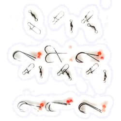 RignFish Custom Rigs 6 - Hi*Low – Tautog-Blackfish Rigs, Porgy, Pollock, Sea Bass, Cod, Snappers, Flounder-Fluke, Etc. Hand Tied w/ 30Lb Mono Line: Neon Colored Beads