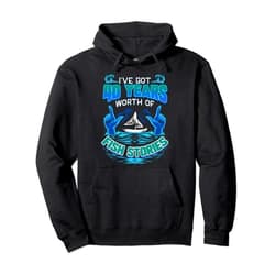 Fischer und Angelsport Shop Fishing Gift for 40th Birthday Fishing Stories Fish Pullover Hoodie