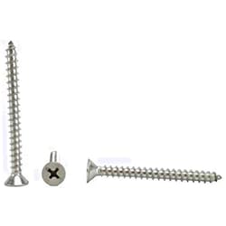 TurnFast Number 12 Size 18-8 Stainless Steel Phillips Flat Head Screws for Metal, 2