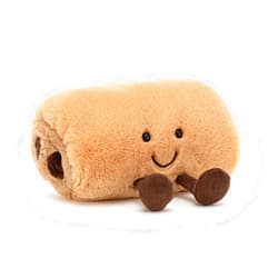 Jellycat Amuseables Pain Au Chocolat Stuffed Toy, 6 inches - Pastry Plush - Fun Gift Idea