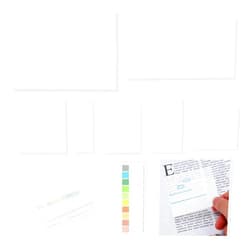 Mauproy 500 Sheets Transparent Sticky Notes, Self-Adhesive Translucent Sticky Notes with Index Tabs and Storage Box, Waterproof See Through Note Pads for Book Annotation School Office Supplies
