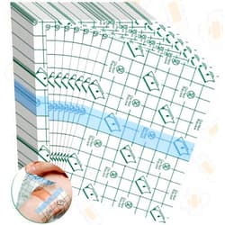 BBTO 150 Pieces Stretch Adhesive Bandages Transparent Film Dressing Bandages Waterproof Adhesive (3. 9 x 5. 1 Inch)