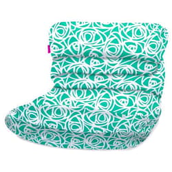 Posh Creations Structured Comfy Bean Bag Chair for Gaming, Reading, and Watching TV, Laguna Lounger, Canvas - Roses Mint