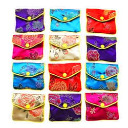 MorTime Jewellery Jewelry Silk Purse Pouch Gift Bags, Multiple Colors, Pack of 12 (Small)
