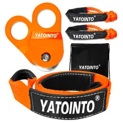 YATOINTO Off Road Recovery Kit 10 Ton Heavy Duty Snatch Block Pulley, Tree Saver Strap 3