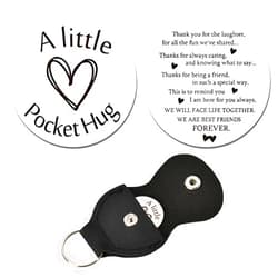 ShiQiao Spl Best Friend Keychain Gift for Women Men Bff Friendship Gifts for Girls Boys Pocket Hug Keychain Coin for Best Friends Female Male Christmas Graduation Birthday Gifts for Bestie Double Sided Key Chains